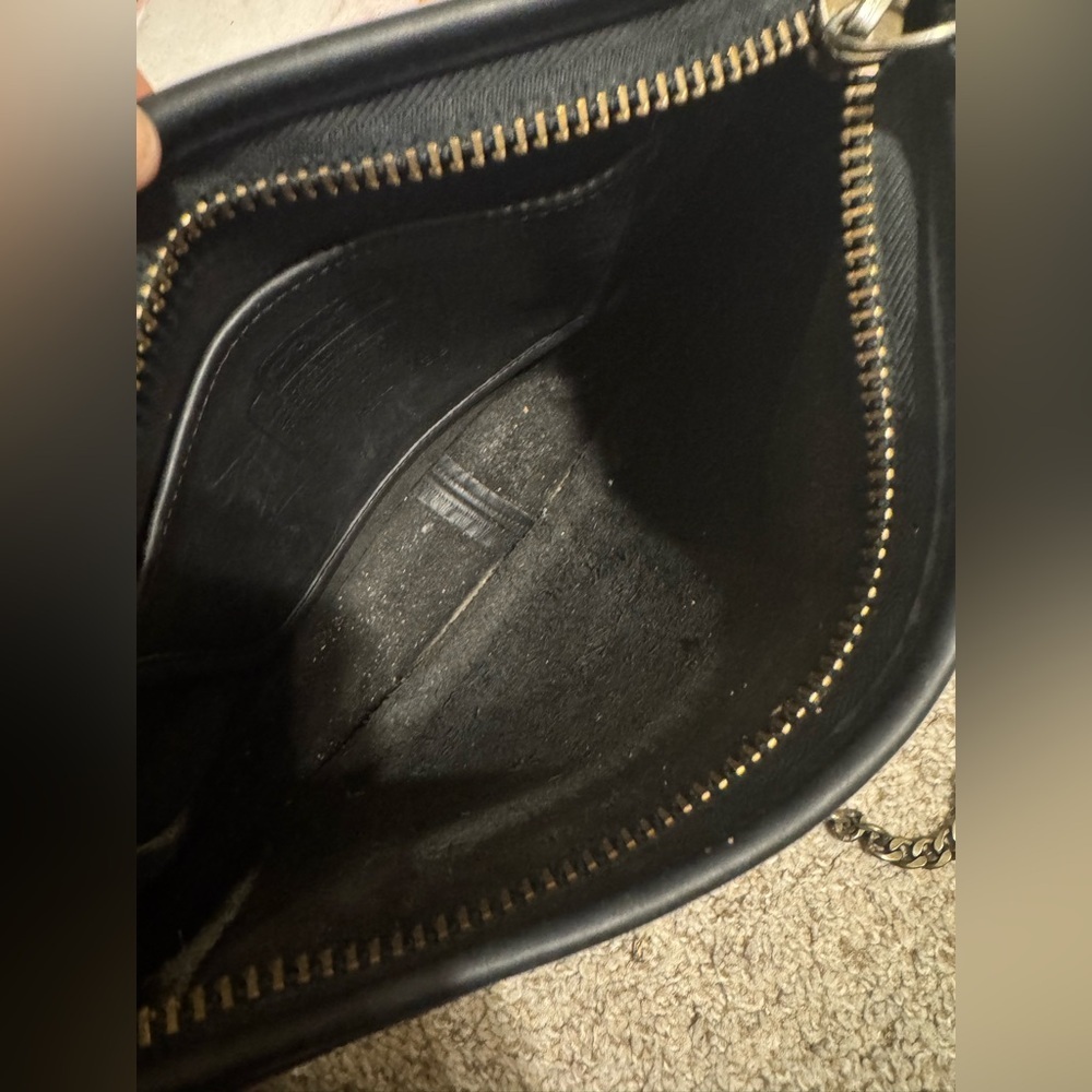 Vintage Coach 80s Companion Black Genuine Leather Made in the USA Purse #9039 - Picture 8 of 16